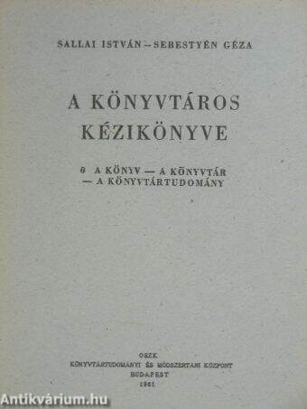 A könyvtáros kézikönyve