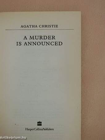 A Murder is Announced