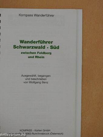 Wanderführer - Schwarzwald - Süd