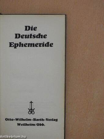 Die Deutsche Ephemeride VI - 1971-1980