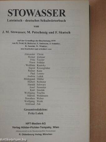 Lateinisch-Deutsches Schulwörterbuch