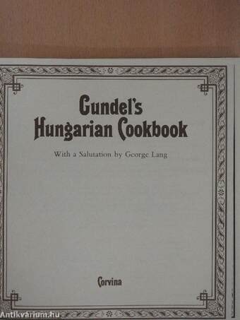 Gundel's Hungarian Cookbook