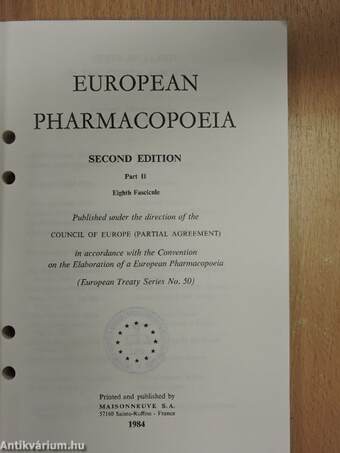 European Pharmacopoeia II. 8. (töredék)