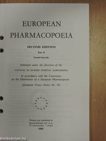 European Pharmacopoeia II. 2. (töredék)