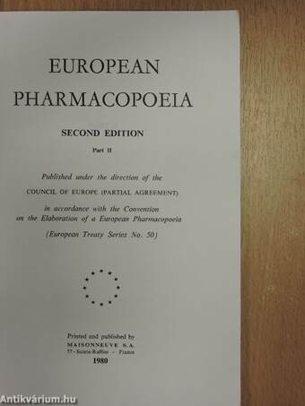 European Pharmacopoeia II. 1. (töredék)