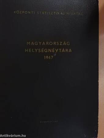 Magyarország helységnévtára 1967