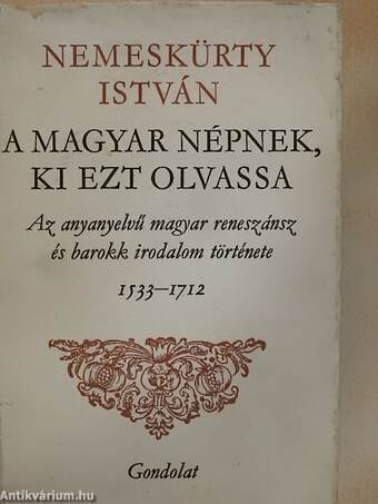A magyar népnek, ki ezt olvassa