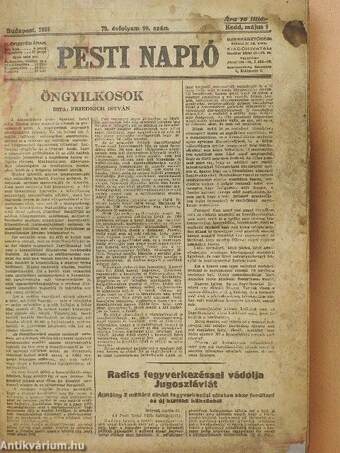 Pesti Napló 1928. (nem teljes évfolyam)