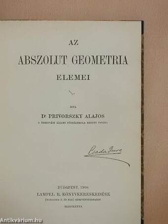 Az abszolut geometria elemei