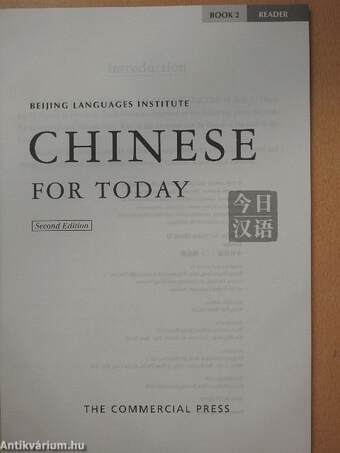 Chinese for Today 2. - Textbook/Exercises - 5 kazettával