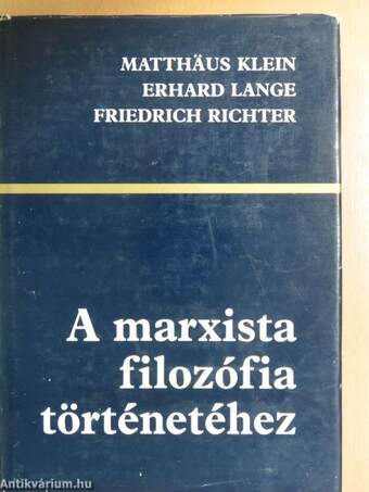 A marxista filozófia történetéhez