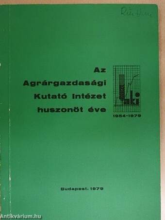 Az Agrárgazdasági Kutató Intézet huszonöt éve