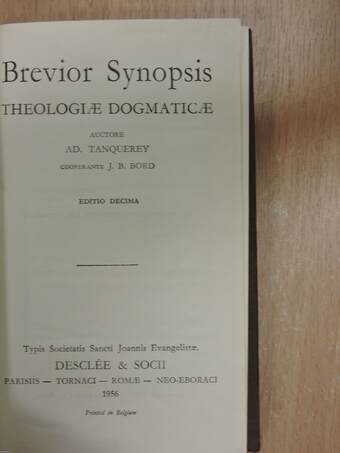 Brevior Synopsis Theologiae Dogmaticae