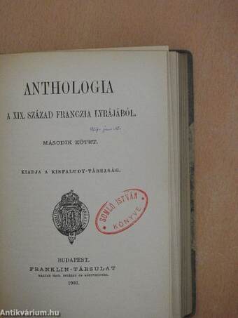 Anthologia a XIX. század franczia lyrájából 1-2.