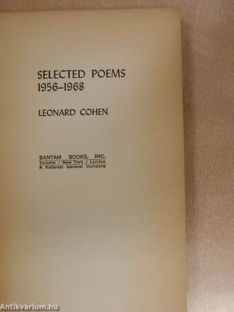 Selected Poems 1956-1968