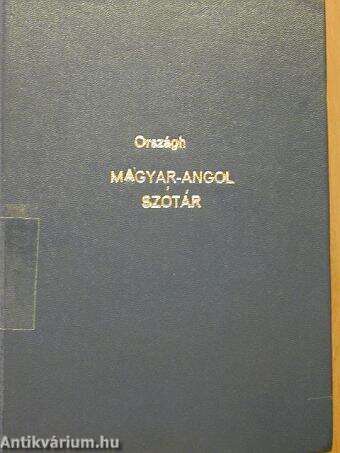 Magyar-angol szótár II. (töredék)