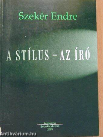 A stílus - az író