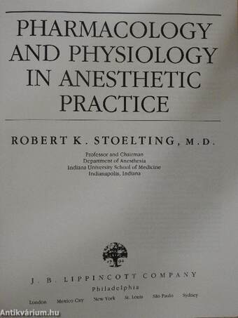 Pharmacology and Physiology in Anesthetic Practice