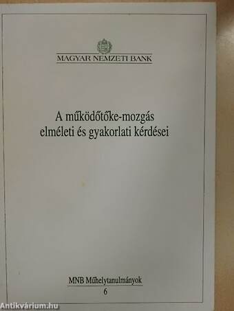 A működőtőke-mozgás elméleti és gyakorlati kérdései