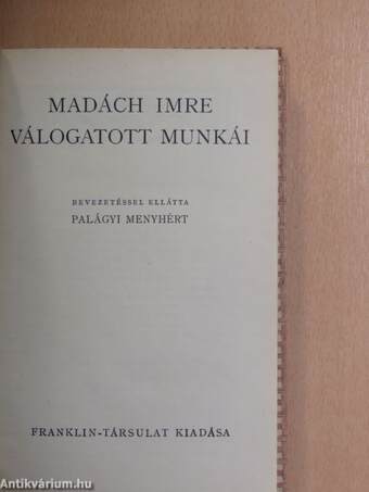 Madách Imre válogatott munkái