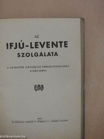 Az ifjú-levente szolgálata