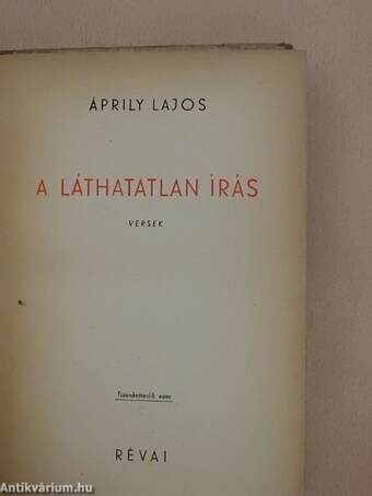 A láthatatlan írás