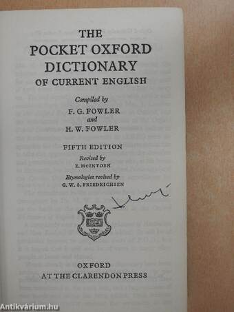 The Pocket Oxford Dictionary of Current English