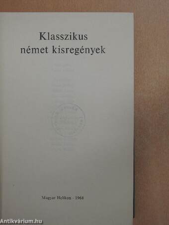 Klasszikus német kisregények