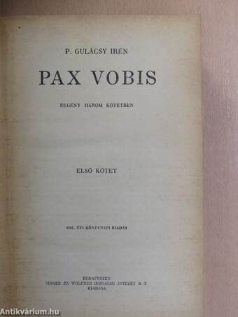 Pax Vobis I-III.