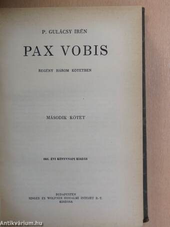 Pax Vobis I-III.