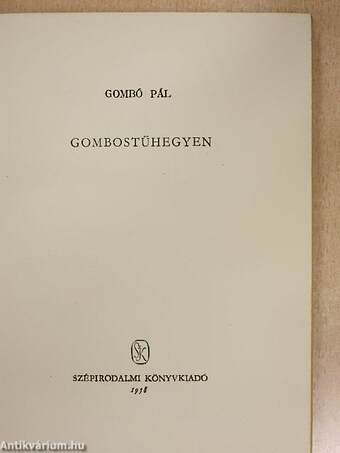 Gombostűhegyen