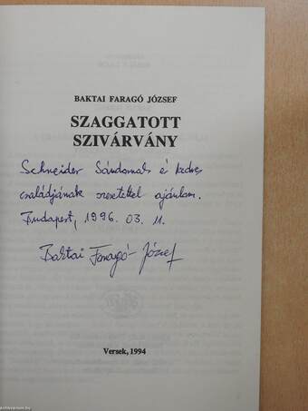 Szaggatott szivárvány (dedikált példány)