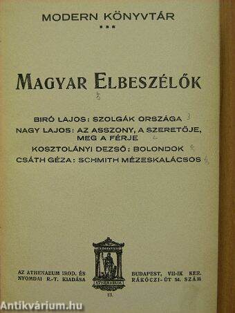 Magyar Elbeszélők III.