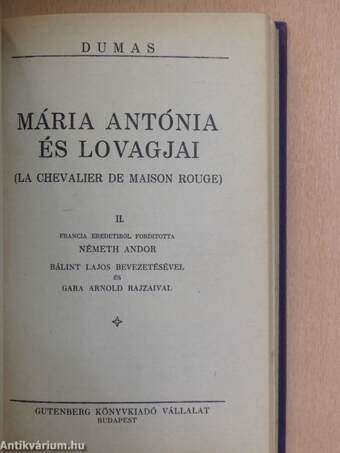 Mária Antónia és lovagjai I-III.