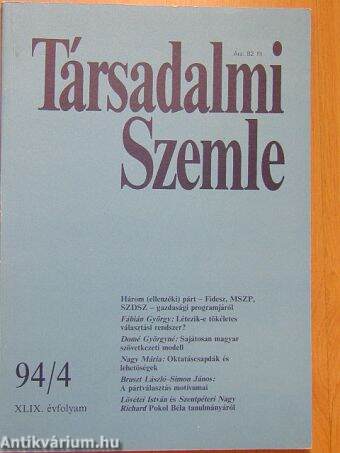 Társadalmi Szemle 1994. április