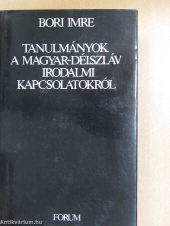 Tanulmányok a magyar-délszláv irodalmi kapcsolatokról