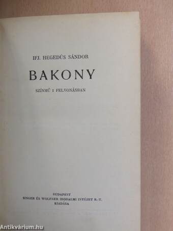 Bakony/A kuruzsló/Elzevir/Fej vagy írás