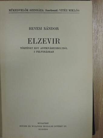 Bakony/A kuruzsló/Elzevir/Fej vagy írás