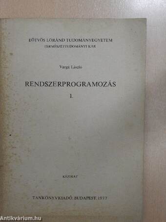 Rendszerprogramozás I.