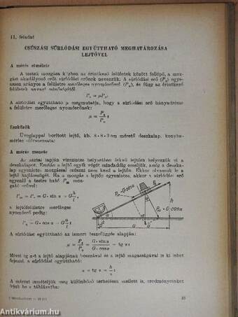 Munkafüzet a gimnáziumi fizikai mérési gyakorlatokhoz