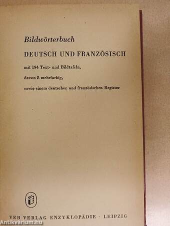 Bildwörterbuch/Dictionnaire illustré