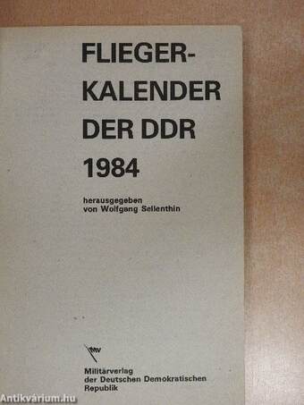 Flieger Kalender der DDR 1984