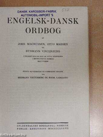 Engelsk-Dansk Ordbog