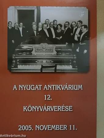 A Nyugat Antikvárium 12. könyvárverése