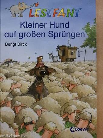 Kleiner Hund auf großen Sprüngen