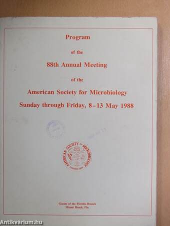 Program of the 88th Annual Meeting of the American Society for Microbiology