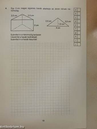 Témazáró felmérő feladatsorok - matematika 7. osztály