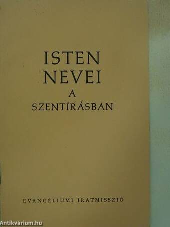 Isten nevei a Szentírásban