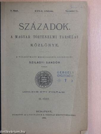 Századok 1896. november 15.