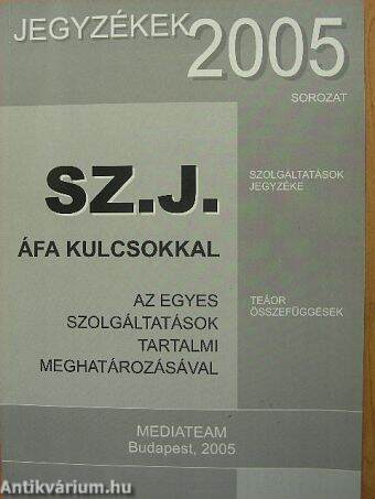 Sz. J. ÁFA kulcsokkal